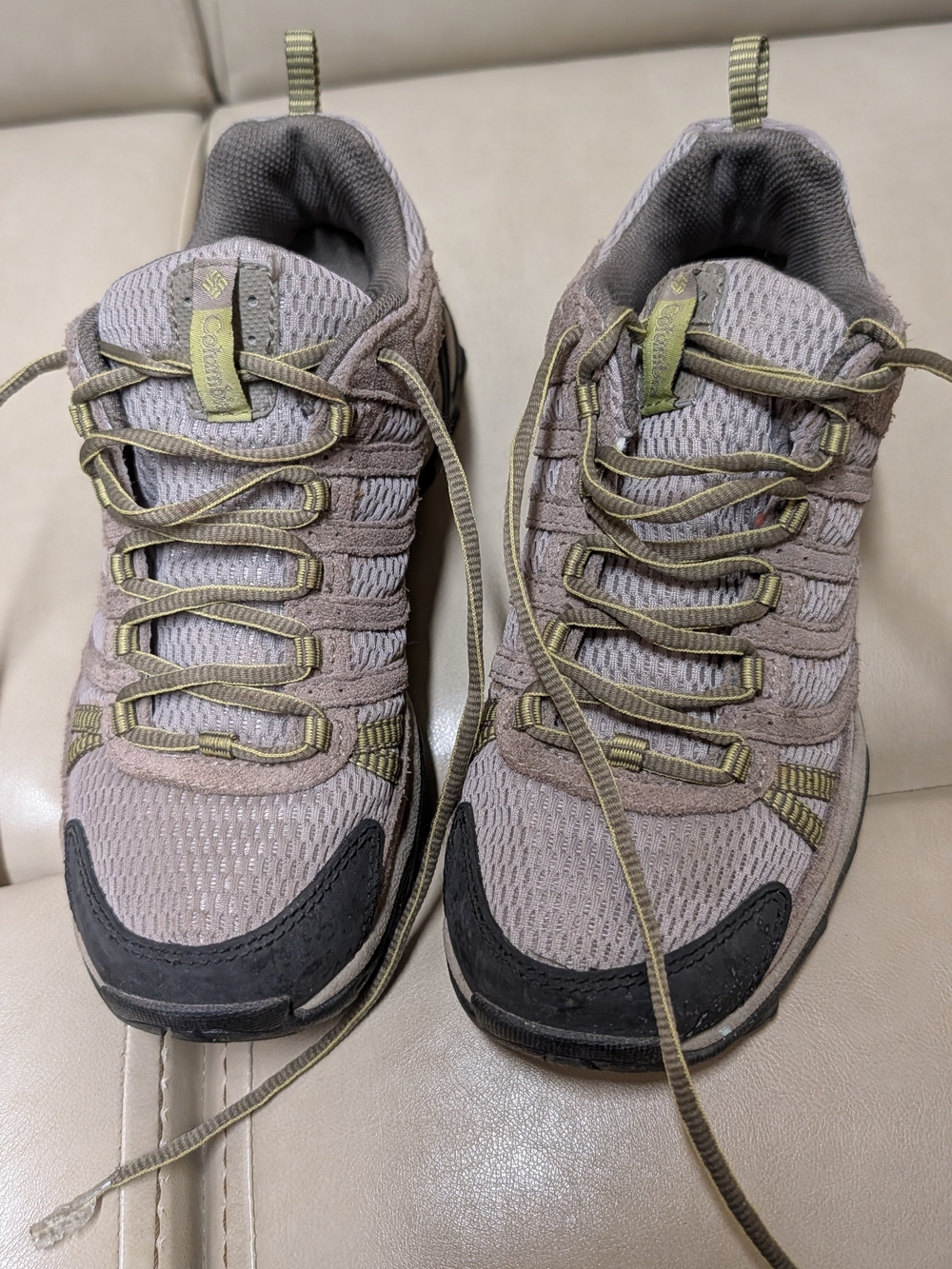 Columbia Taupe and Olive Lightweight Trail Shoe